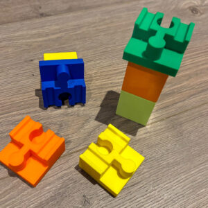 Houten trein naar duplo adapter (recht)