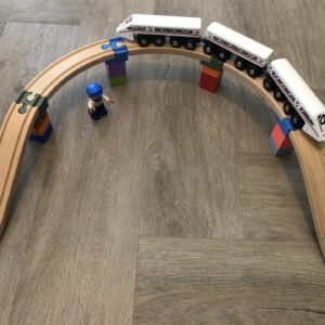 Houten trein naar duplo adapter (recht)
