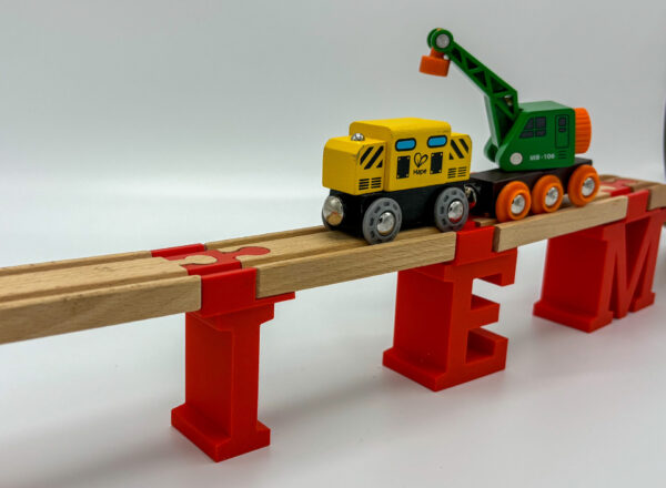 Op maat gemaakte houten trein naam brug - Afbeelding 2