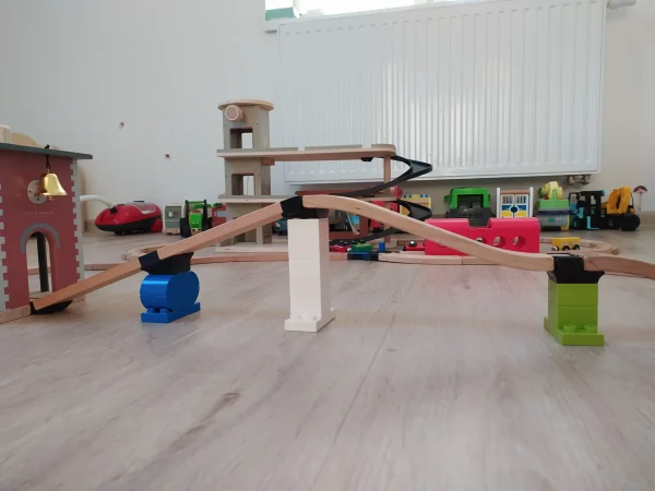 Houten trein duplo compatibel brug basis set - Afbeelding 2