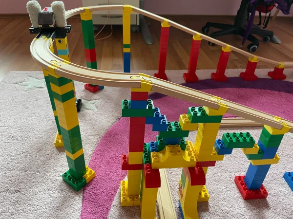 Houten trein duplo compatibel brug basis set - Afbeelding 3