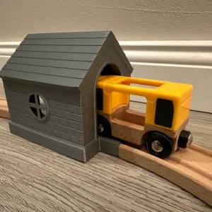 Houten trein huisje
