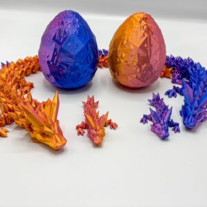Kristallen draken tot 60cm (draak, baby draak, tadling draak, draken ei) ideaal fidget speeltje